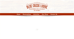 Desktop Screenshot of bluecreeklodgecreede.com